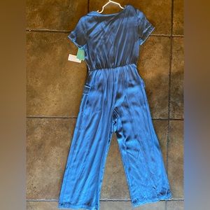 Girls Copper Key Blue Jumpsuit